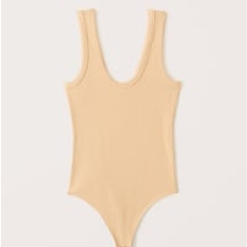 A&F Seamless Rib Fabric Scoopneck Bodysuit